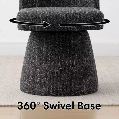 Lot de 6 chaises de salle à manger modernes sans accoudoirs, pivotantes à 360°, avec piétement tulipe – Sanzelize Design