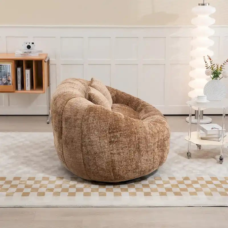 Fauteuil poire paresseux en chenille – Sanzelize Design