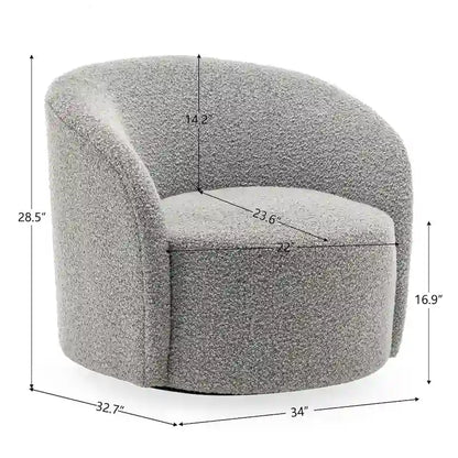 Fauteuil pivotant rembourré de 86 cm de large (lot de 2) – Sanzelize Design