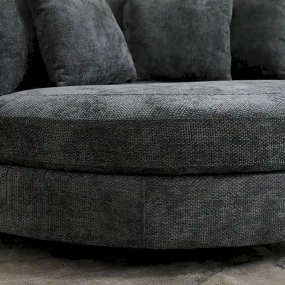 Fauteuil Moderne Rond Avec 5 Coussins Et Pouf Optionnel – Sanzelize Design