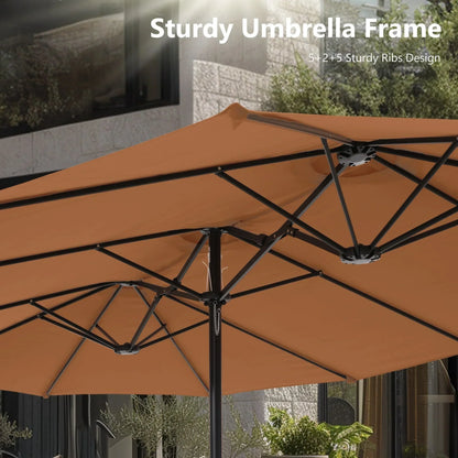 Grand Parasol Double Face de 4,5 m avec Base Incluse pour terrasse – Sanzelize Design