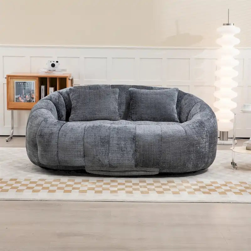 Fauteuil poire paresseux en chenille – Sanzelize Design