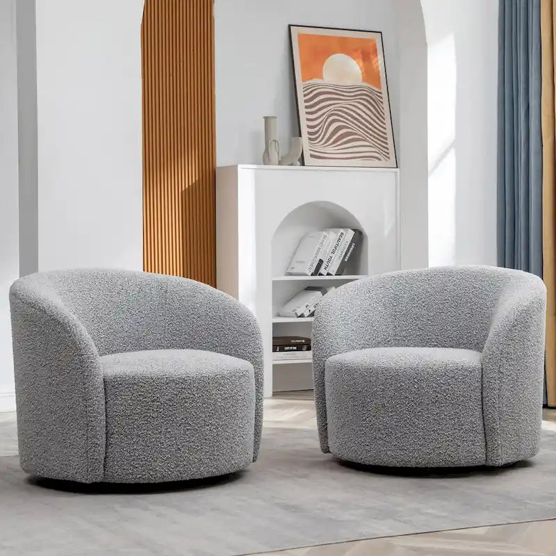 Fauteuil pivotant rembourré de 86 cm de large (lot de 2) – Sanzelize Design