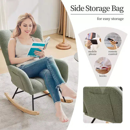 Fauteuil à bascule pour chambre d'enfant, Fauteuil à bascule pour salon pour l'allaitement – Sanzelize Design