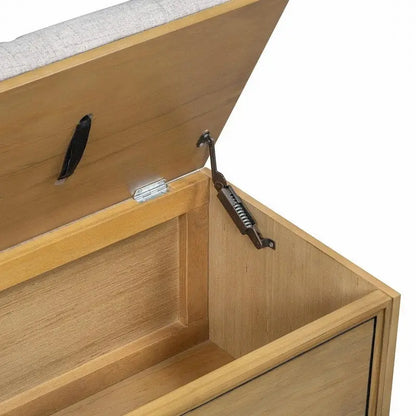 Banc à chaussures avec coussin amovible et rangement dissimulé pour l'entrée et le salon – Sanzelize Design