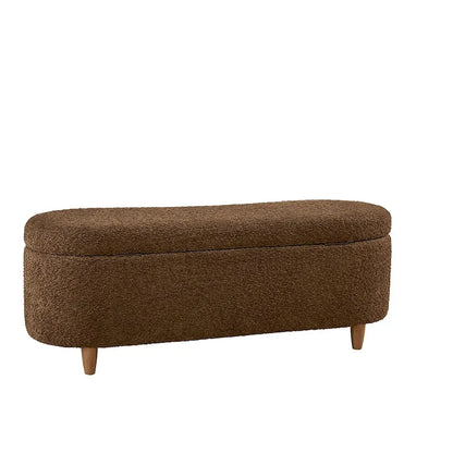 Banc de rangement rabattable Bailey Taupe Boucle – Sanzelize Design