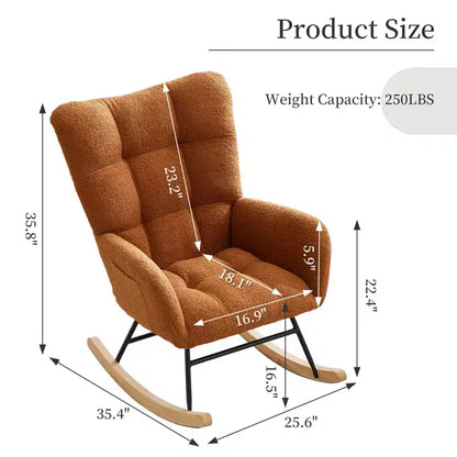Fauteuil à bascule pour chambre d'enfant, Fauteuil à bascule pour salon pour l'allaitement – Sanzelize Design
