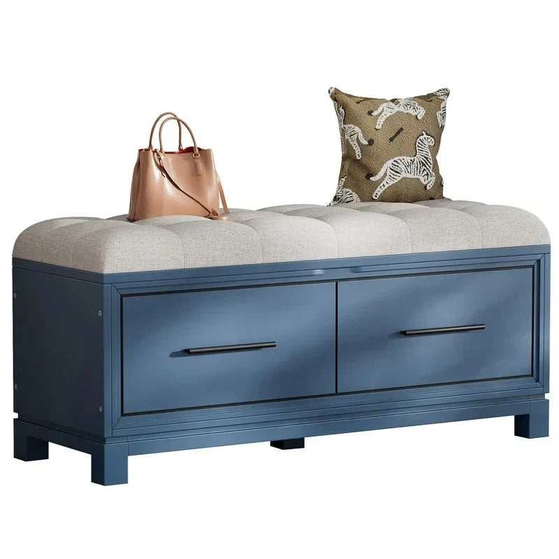 Banc à chaussures avec coussin amovible et rangement dissimulé pour l'entrée et le salon – Sanzelize Design