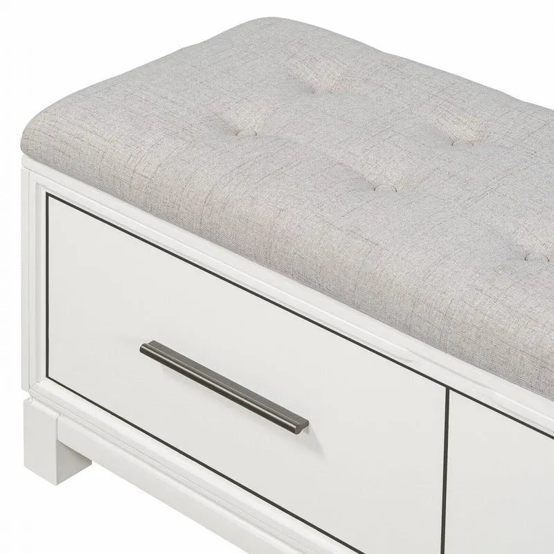 Banc à chaussures avec coussin amovible et rangement dissimulé pour l'entrée et le salon – Sanzelize Design