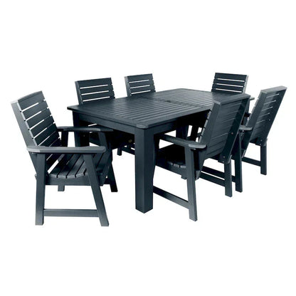 Ensemble de salle à manger d'extérieur 7 pièces, table 107 x 183 cm – Sanzelize Design
