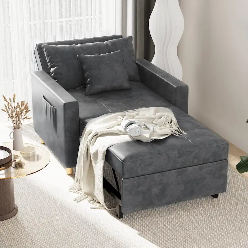 Fauteuil convertible 3-en-1, plusieurs coloris, une place – Sanzelize Design
