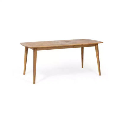Ensemble de salle à manger d'extérieur 7 pièces extensible avec chaises empilables, table en bois d'acacia – Sanzelize Design