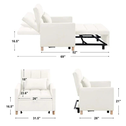 Canapé-Lit Convertible une Place avec Oreiller – Sanzelize Design