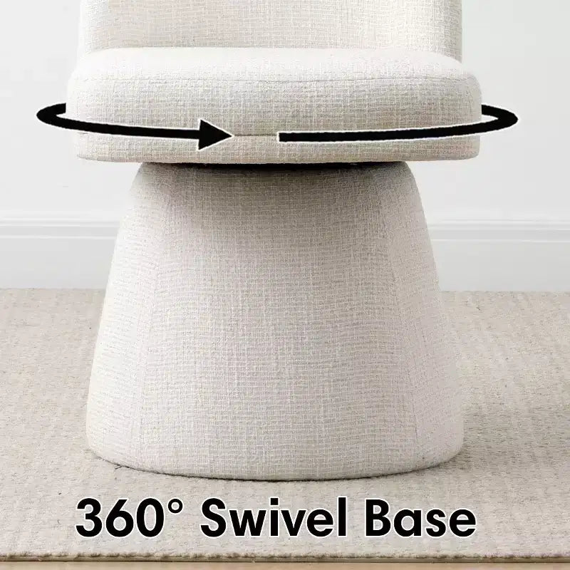 Lot de 6 chaises de salle à manger modernes sans accoudoirs, pivotantes à 360°, avec piétement tulipe – Sanzelize Design