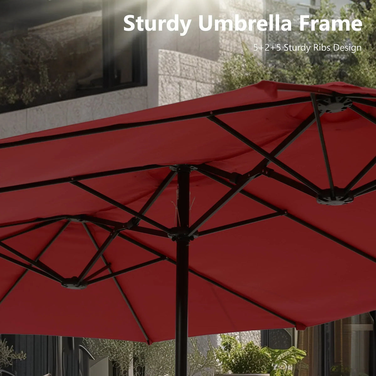 Grand Parasol Double Face de 4,5 m avec Base Incluse pour terrasse – Sanzelize Design