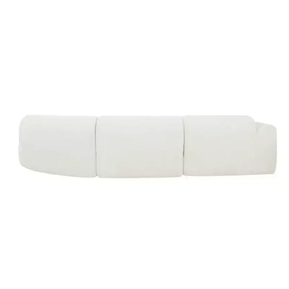 Canapé d'angle moderne incurvé de 355 cm avec méridienne, ensemble 3 pièces, pour salon – Sanzelize Design