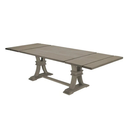Ensemble de salle à manger extensible gris rustique 9 pièces – Sanzelize Design