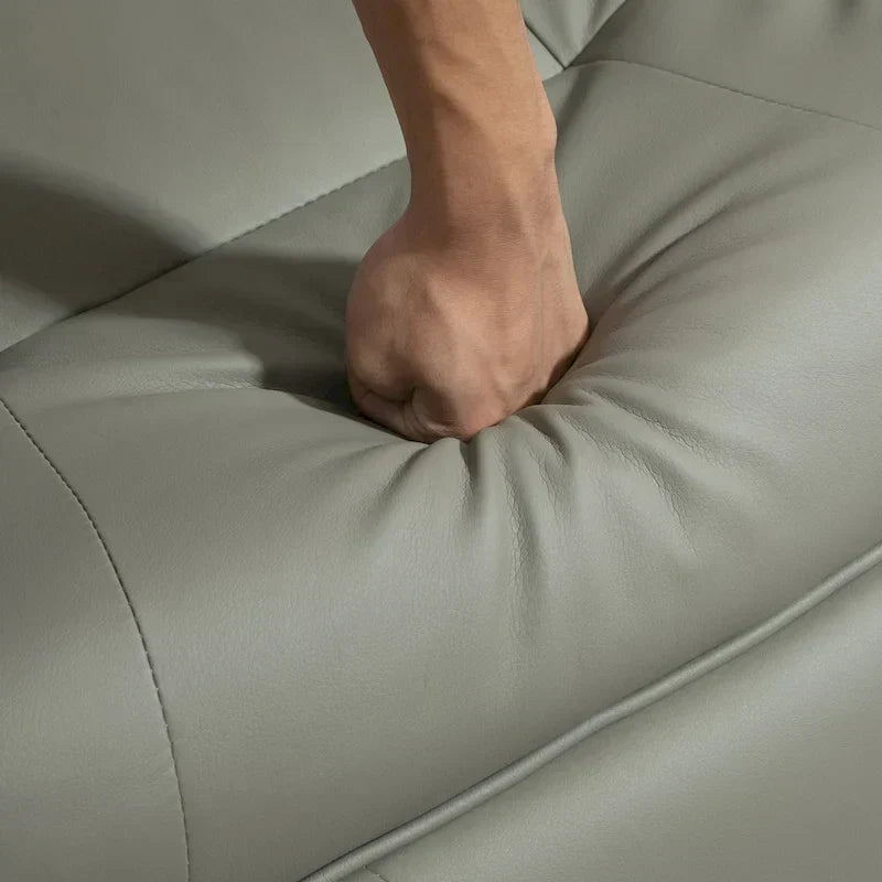 Fauteuil inclinable manuel pivotant en similicuir avec repose-pieds confortable et relaxant – Sanzelize Design
