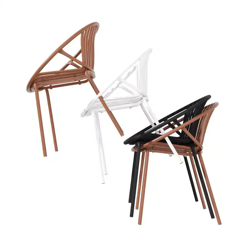Ensemble de salle à manger d'extérieur 7 pièces extensible avec chaises empilables, table en bois d'acacia – Sanzelize Design