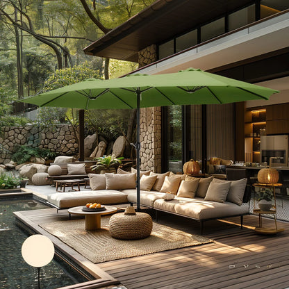 Grand Parasol Double Face de 4,5 m avec Base Incluse pour terrasse – Sanzelize Design