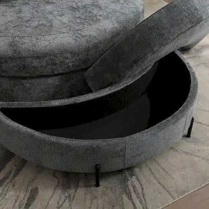 Fauteuil Moderne Rond Avec 5 Coussins Et Pouf Optionnel – Sanzelize Design