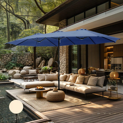 Grand Parasol Double Face de 4,5 m avec Base Incluse pour terrasse – Sanzelize Design