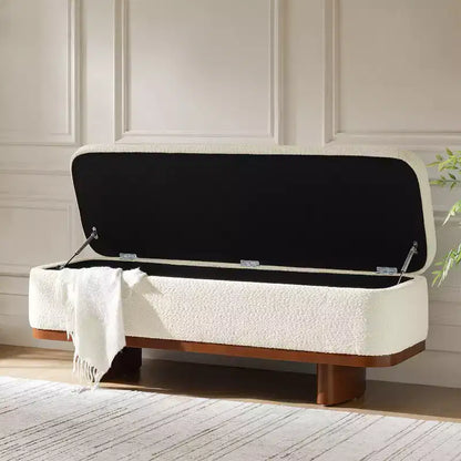 Banc à dessus rabattable Clara Simple Assemble avec cadre en bois massif – Sanzelize Design