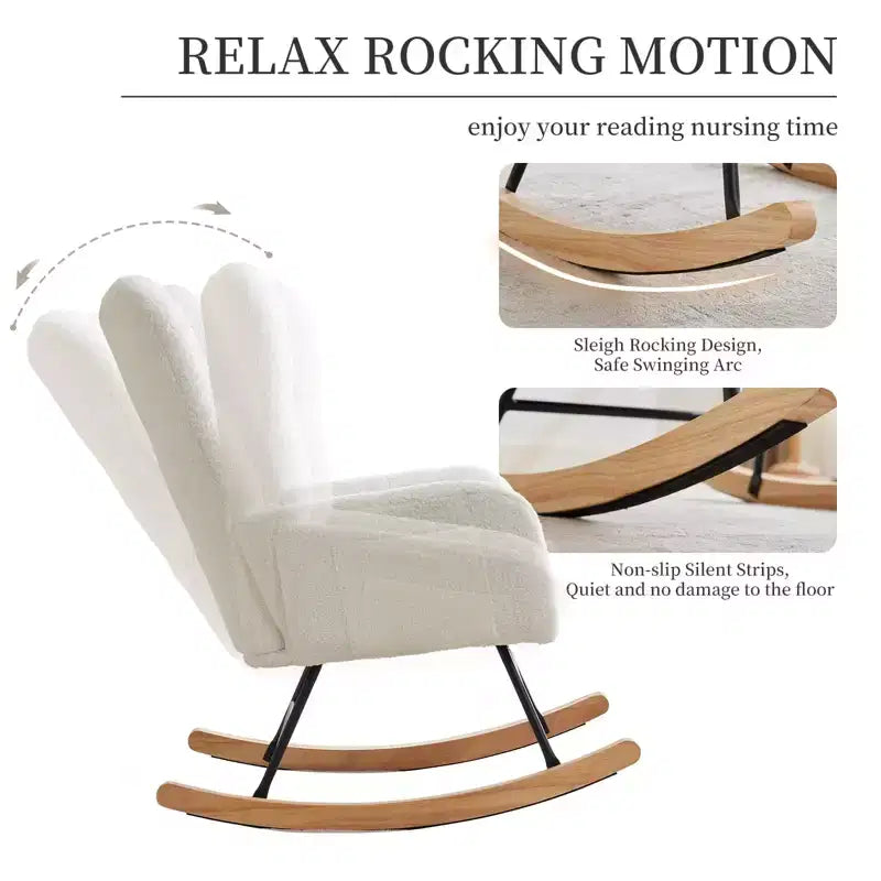 Fauteuil à bascule pour chambre d'enfant, Fauteuil à bascule pour salon pour l'allaitement – Sanzelize Design