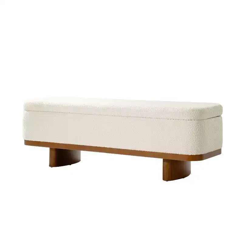 Banc à dessus rabattable Clara Simple Assemble avec cadre en bois massif – Sanzelize Design