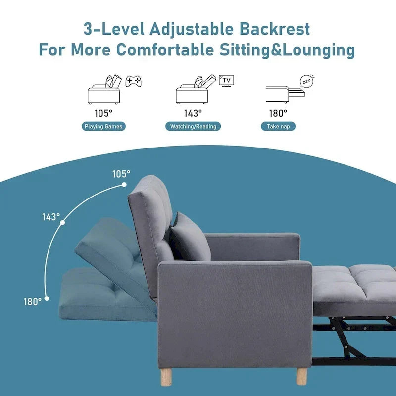 Canapé-Lit Convertible une Place avec Oreiller – Sanzelize Design