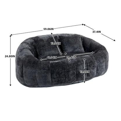 Fauteuil poire paresseux en chenille – Sanzelize Design