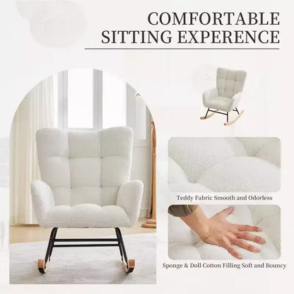Fauteuil à bascule pour chambre d'enfant, Fauteuil à bascule pour salon pour l'allaitement – Sanzelize Design