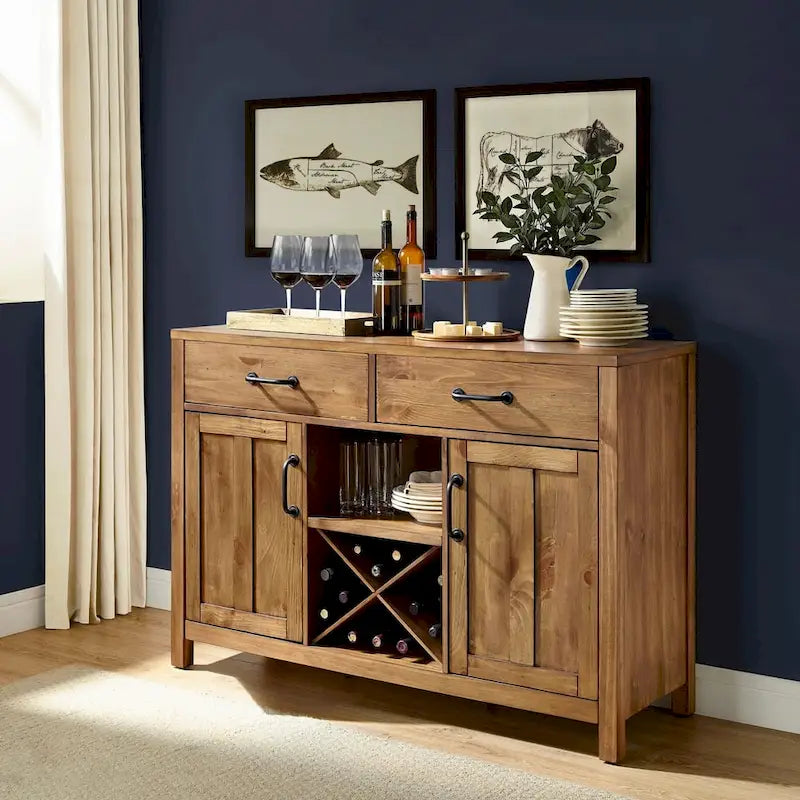Buffet Roots en finition naturelle - 132 x 46 x 91 cm – Sanzelize Design