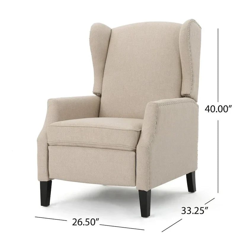 Fauteuil inclinable à dossier haut, rembourré, style classique, pour salon – Sanzelize Design