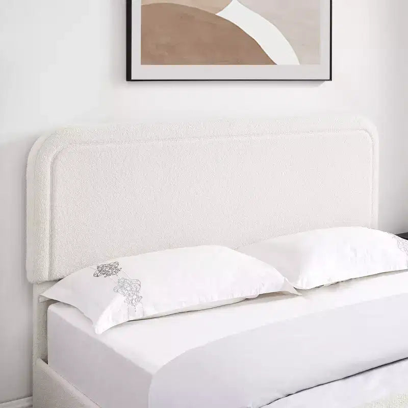 Lit 152 x 203 cm Moderne Rembourré en Boucle avec Tiroirs de Rangement – Sanzelize Design