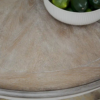 Table à dîner ronde sur pied avec rallonges escamotables - 2 finitions – Sanzelize Design