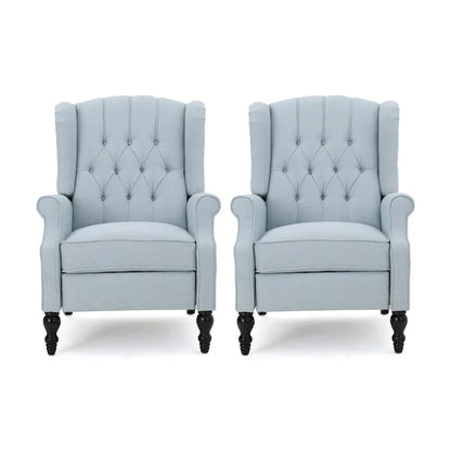 Fauteuils inclinables en tissu touffeté Walter (lot de 2) – Sanzelize Design