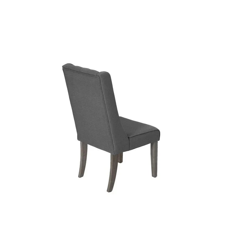 Ensemble de salle à manger extensible gris rustique 9 pièces – Sanzelize Design