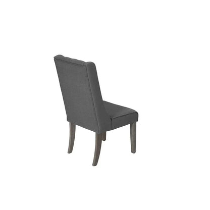 Ensemble de salle à manger extensible gris rustique 9 pièces – Sanzelize Design