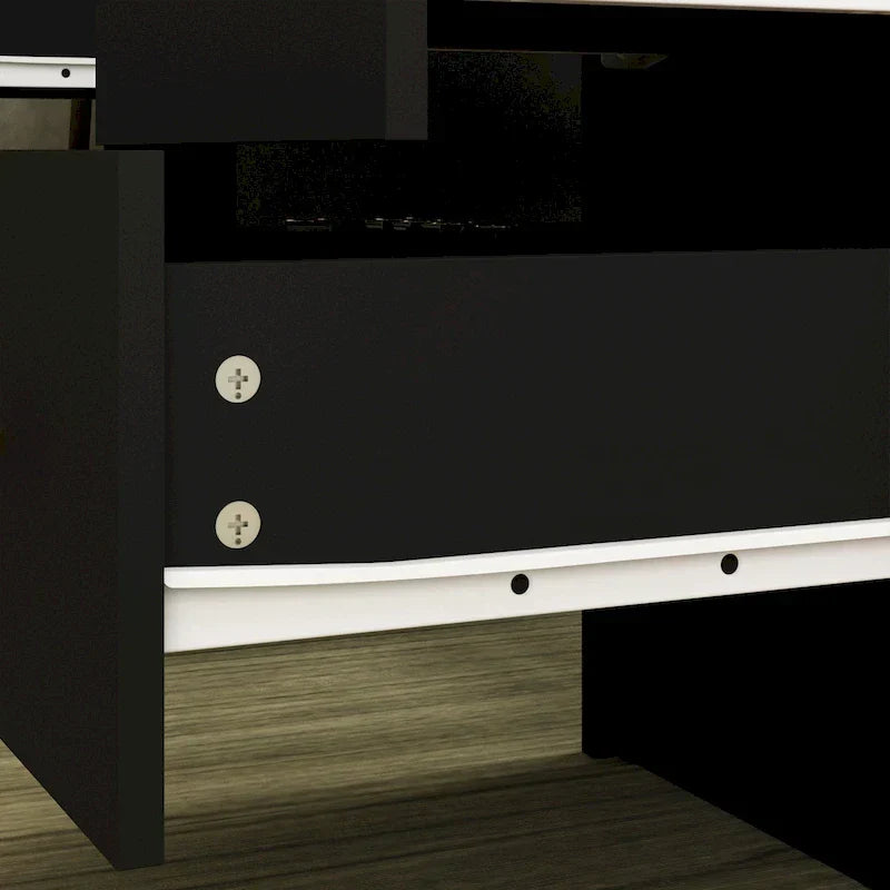 Coiffeuse LED de luxe avec 9 tiroirs, station de maquillage élégante – Sanzelize Design