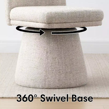 Lot de 6 chaises de salle à manger modernes sans accoudoirs, pivotantes à 360°, avec piétement tulipe – Sanzelize Design