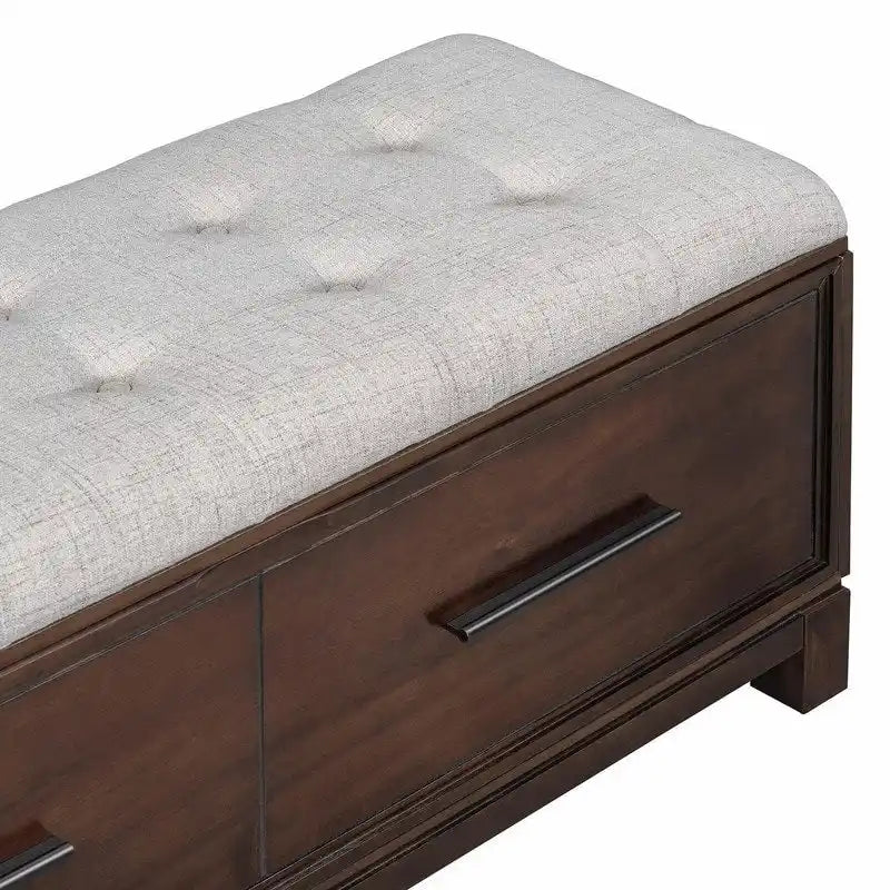 Banc à chaussures avec coussin amovible et rangement dissimulé pour l'entrée et le salon – Sanzelize Design