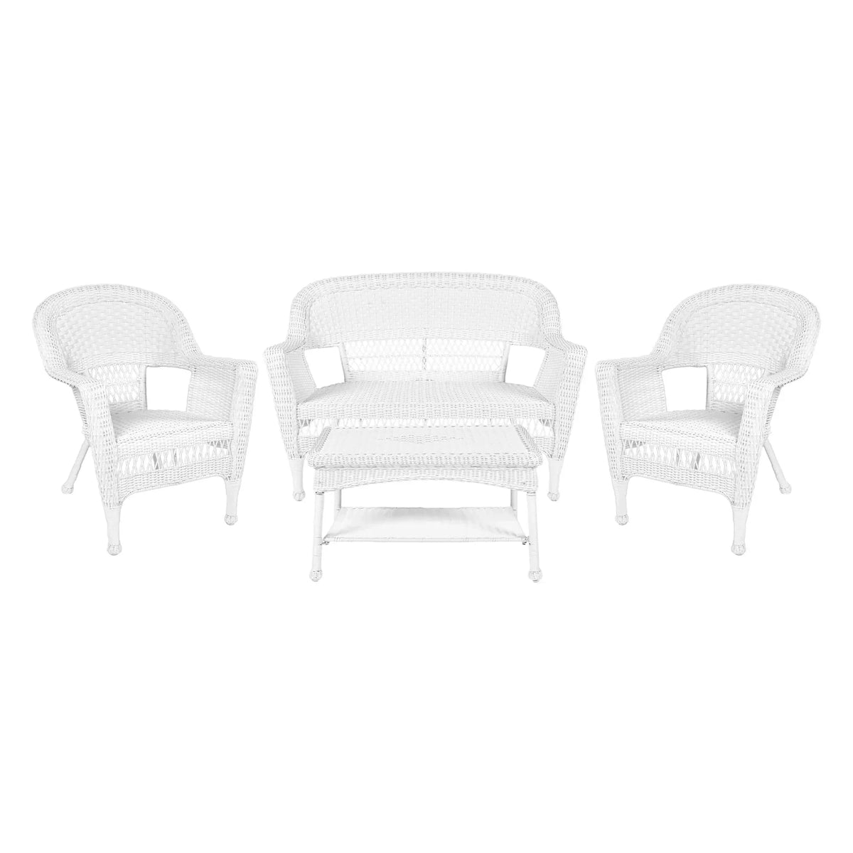 Salon de conversation 4 pièces en osier pour terrasse – Sanzelize Design
