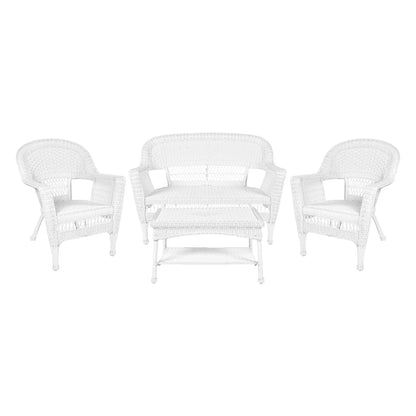 Salon de conversation 4 pièces en osier pour terrasse – Sanzelize Design
