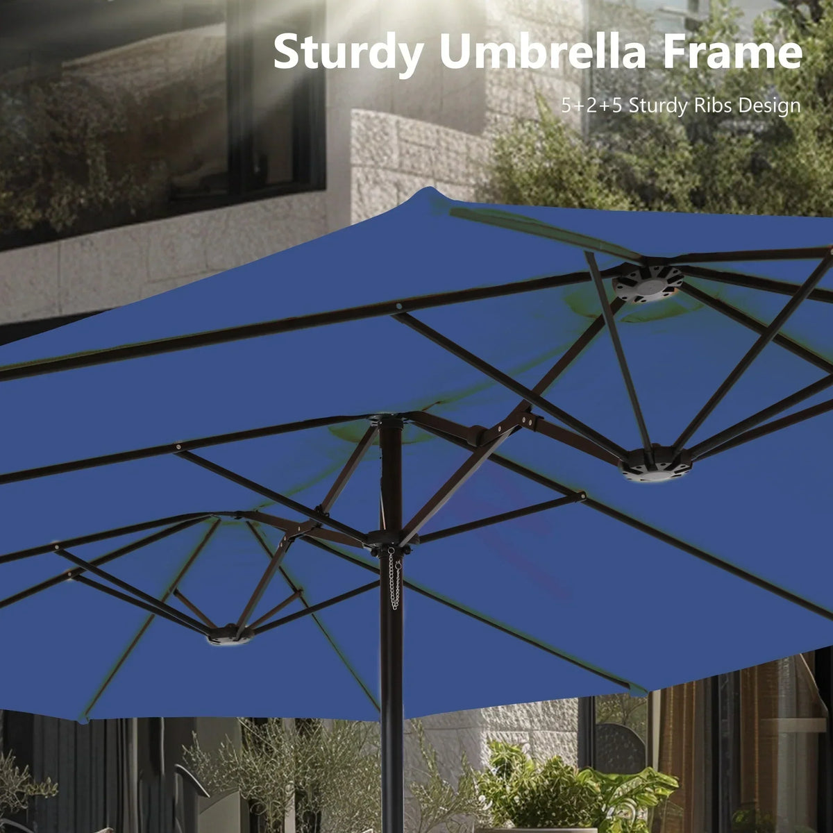 Grand Parasol Double Face de 4,5 m avec Base Incluse pour terrasse – Sanzelize Design