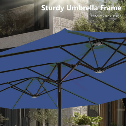 Grand Parasol Double Face de 4,5 m avec Base Incluse pour terrasse – Sanzelize Design