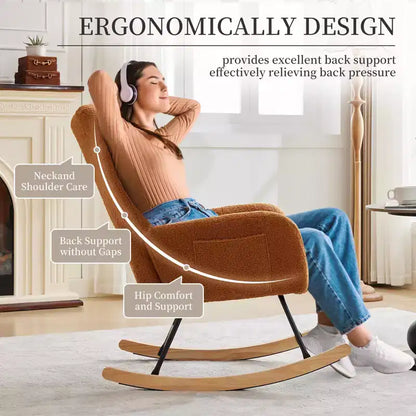 Fauteuil à bascule pour chambre d'enfant, Fauteuil à bascule pour salon pour l'allaitement – Sanzelize Design