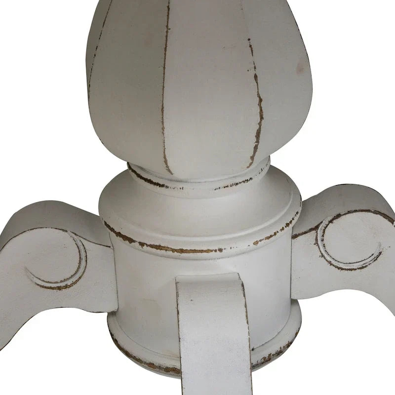 Table à dîner ronde sur pied avec rallonges escamotables - 2 finitions – Sanzelize Design