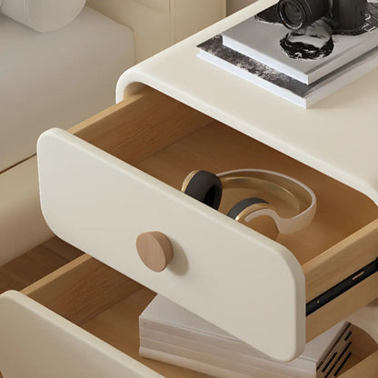 Table de chevet scandinave en similicuir avec finition en faux cuir – Sanzelize Design