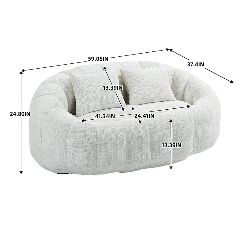 Fauteuil poire paresseux en chenille – Sanzelize Design
